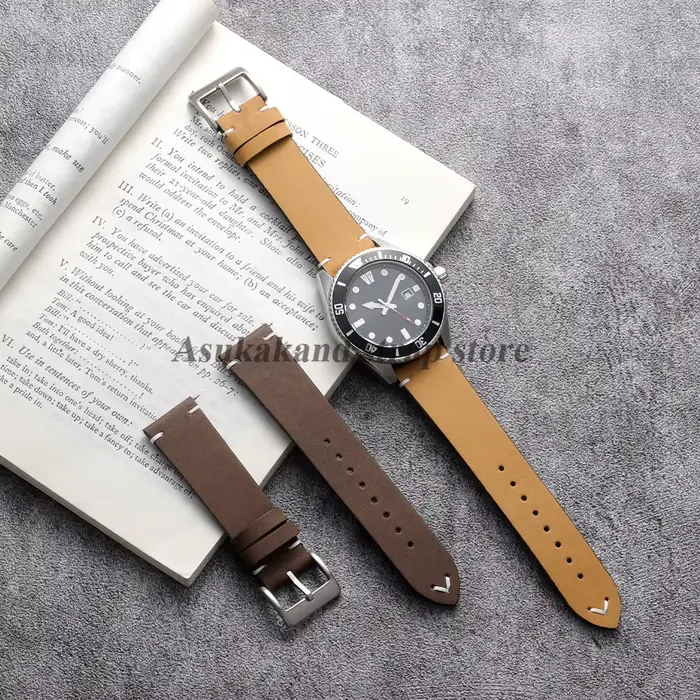 Bracelet de montre en cuir mat 18mm 20mm 22mm