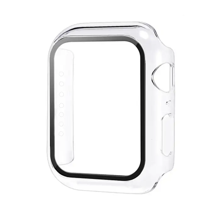 Verre trempé + coque pour Apple Watch 11/10/9/8/7/6/5/4/3/2/1, étui de protection d'écran avec pare-