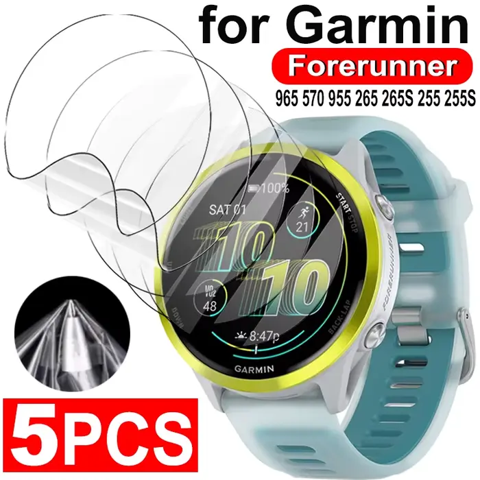 Pour Garmin Forerunner 965 570 955 265 265S 255 255S Film de protection Hydrogel protecteur d'écran 
