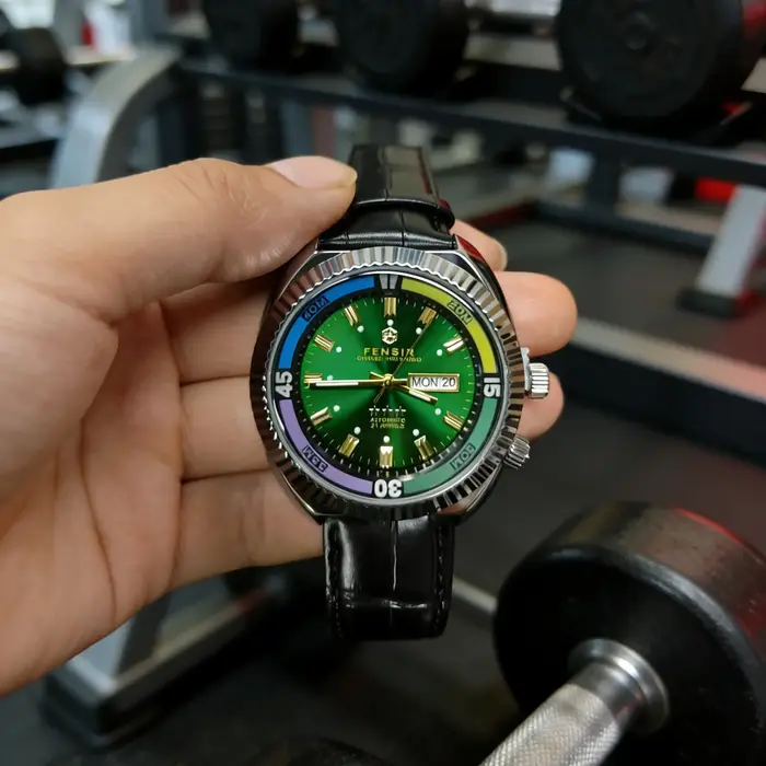 Montre à quartz pour homme - Boîtier en acier inoxydable