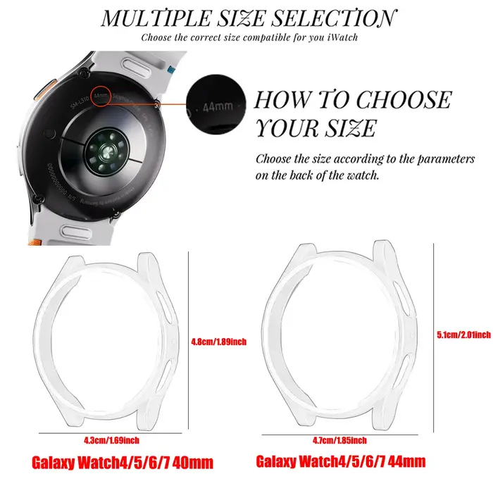 Coque pour Samsung Galaxy Watch 4 5 6 7 40mm 44mm