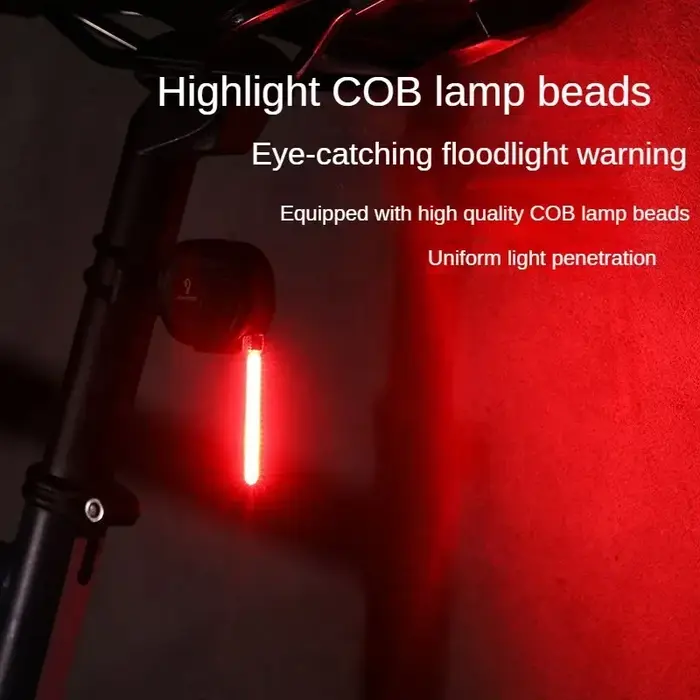 Feux arrière LED de sécurité pour vélo, feux de conduite de nuit, feux de freinage à l'iode, eau courante, nouveau, créatif