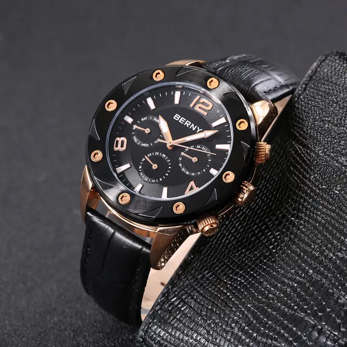 BERNY Montre pour homme avec cadran multifonction