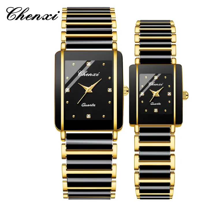 2 pièces Couple montres céramique étanche mode loisirs hommes et femmes montre Reloj Mujer romantique anniversaire cadeau montre-bracelet