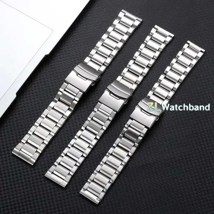 Bracelet de montre en métal 20mm 22mm 24mm pour Seiko