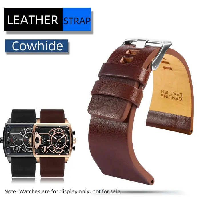 Bracelet de montre en cuir pour hommes, pour Diesel DZ7396 DZ1206 DZ1399 DZ1405, 22-32mm, Bracelet de montre de remplacement, grande taille