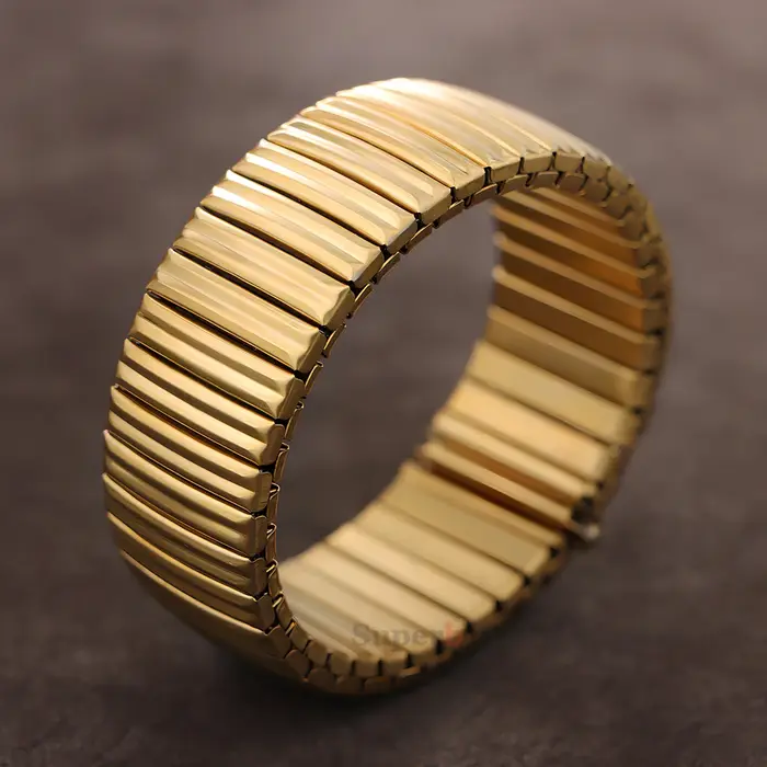 Bracelet de montre élastique extensible en acier inoxydable