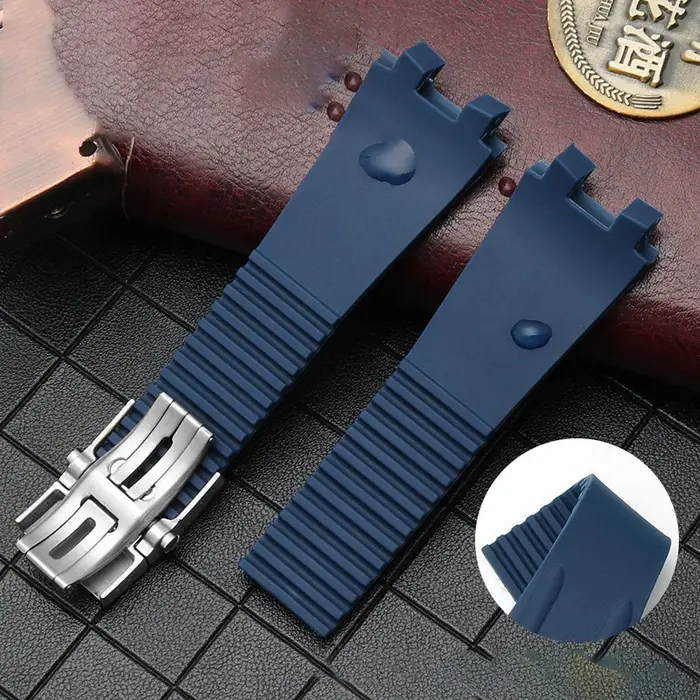 Pour Ulysse Nardin bracelet de montre en caoutchouc de Silicone plongeur