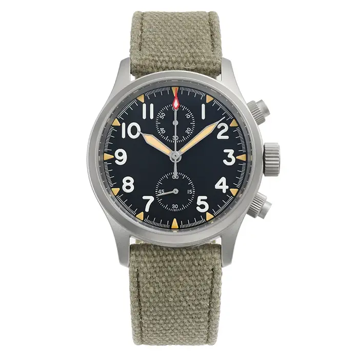 Militado ML1868KF rétro VK67 montre chronographe à Quartz boîtier en acier inoxydable 3 cadran étanc