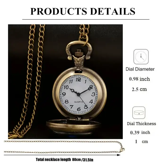 Montre de poche de moto Vintage exquise