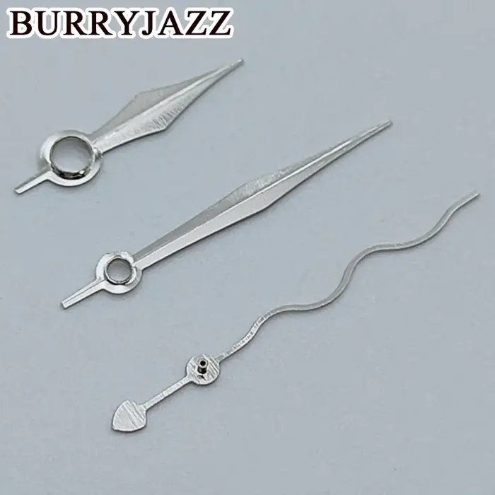 BURRYJAZZ NH35 NH36 NH38 7S26 7S36 4R35 4R36 aiguilles de montre non lumineuses bouclées ondulation