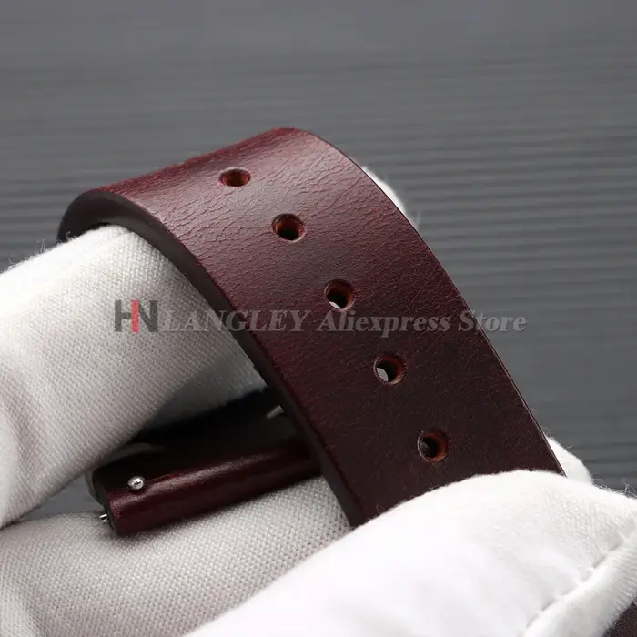 Bracelet en cuir huilé vintage 18mm 20mm 22mm pour montres Seiko et Omega