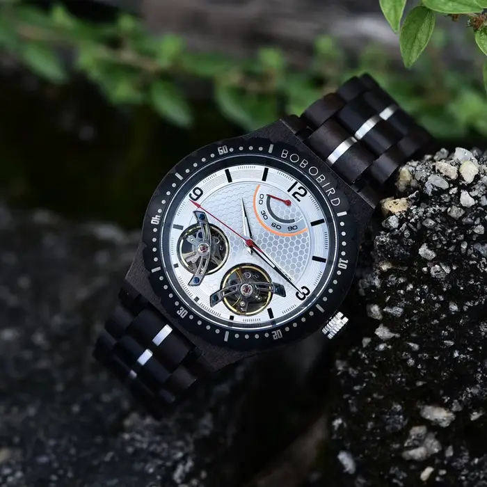 Montres mécaniques en bois pour hommes BOBO BIRD