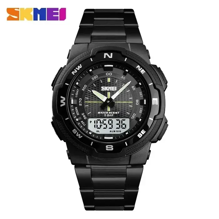 SKMEI 1370 luxe entièrement en acier affaires montre étanche Relogio Masculino