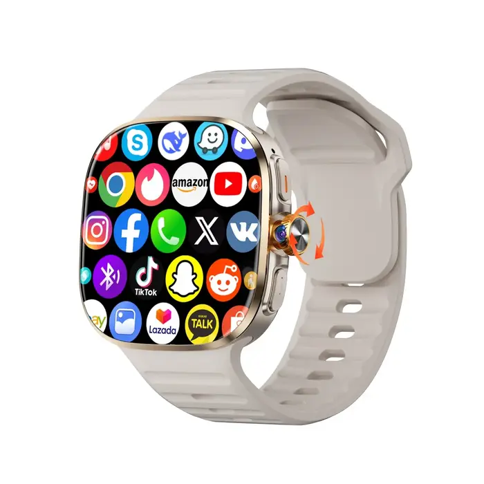 Montre connectée Android 10.0 32 Go + 512 Go 5G/4G, écran AMOLED 2,4 pouces, batterie 2100 mAh, appa