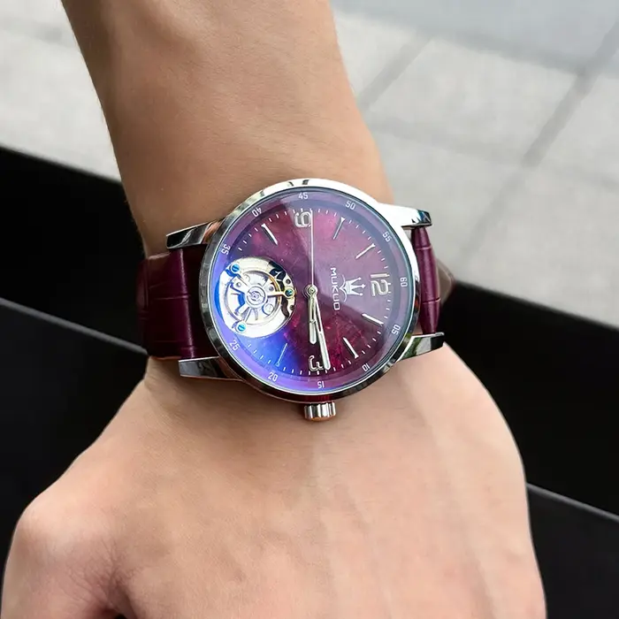 Montre-bracelet mécanique à tourbillon automatique pour homme MUKUO, polyvalente pour affaires et sports, étanche, idéale pour l'usage quotidien.