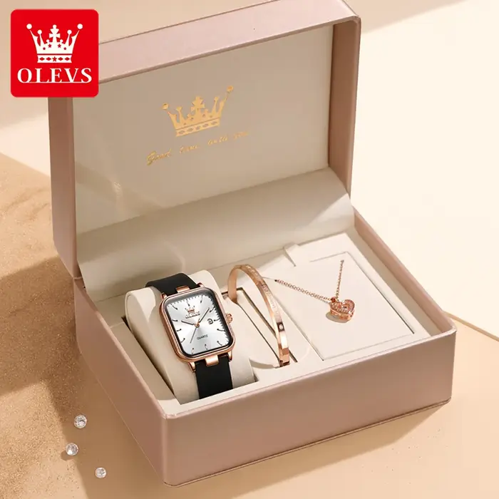 OLEVS 7089 nouvelle montre femme originale mode carré Quartz montre-bracelet étanche lumineux Date