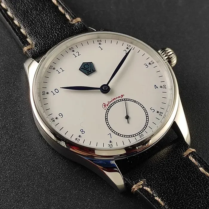 Montre mécanique manuelle broche bleue rôtie mouette ST3621 Jones épée Vintage affaires hommes étanche