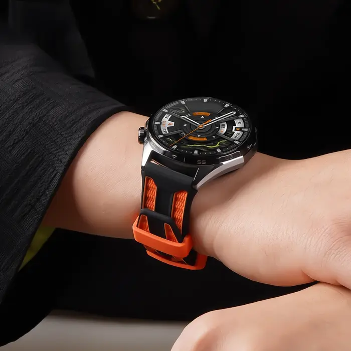 Bracelet de montre en Silicone bicolore pour Huawei Watch Ultimate 2