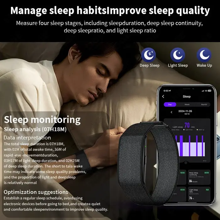 Bracelet intelligent LIGE avec suivi de trajectoire GPS