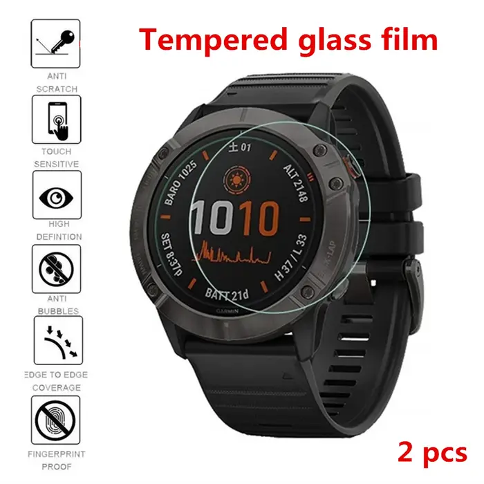 Film de protection en verre trempé HD pour Garmin Fenix 5 5s 6 6S 6X 7 7S 7X / Forerunner245 945 735