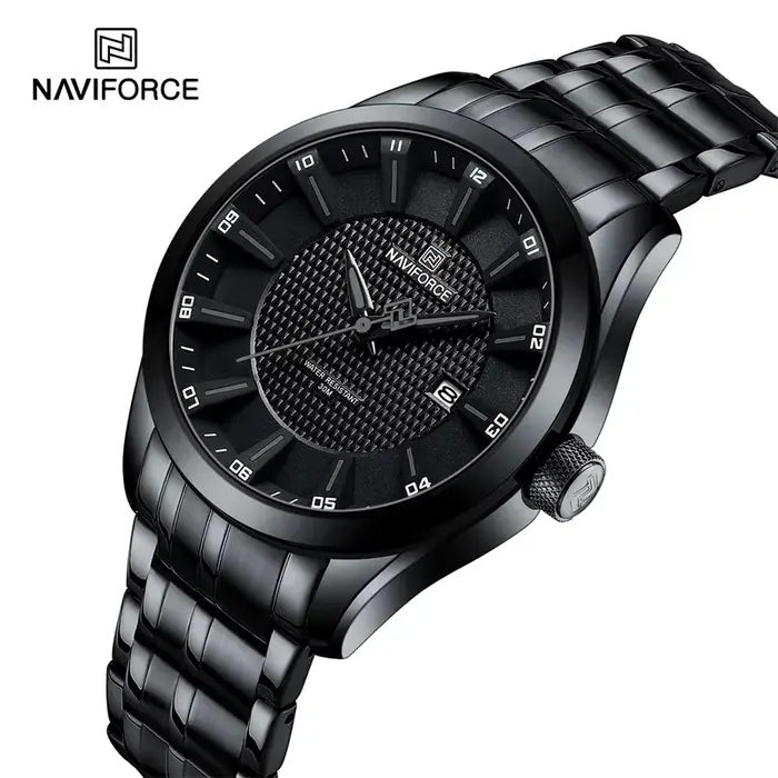 Top marque NAVIFORCE montre pour hommes étanche Quartz affaires décontracté bracelets en acier inoxy