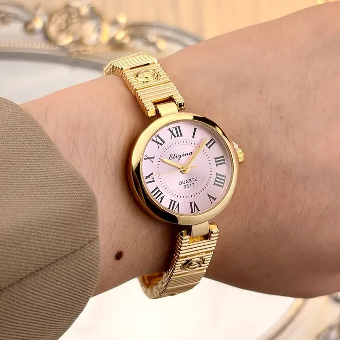 Montre classique pour femme en or vintage E-Character : Une élégance intemporelle