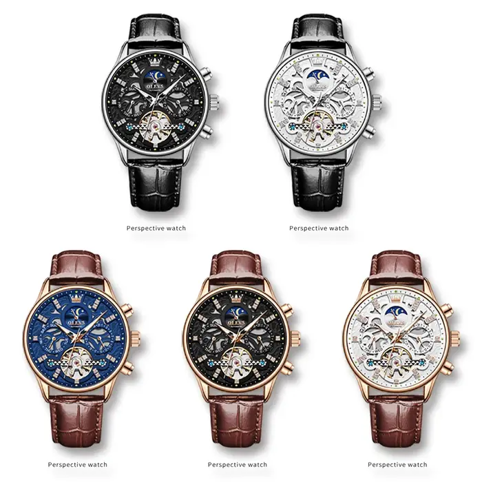 OLEVS – montre-bracelet mécanique automatique pour hommes