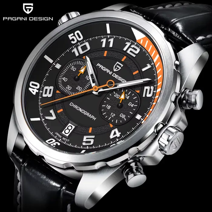 PAGANI DESIGN nouveau 1811 montre pour hommes 44mm montre-bracelet à Quartz multifonctionnel chronographe haut de gamme