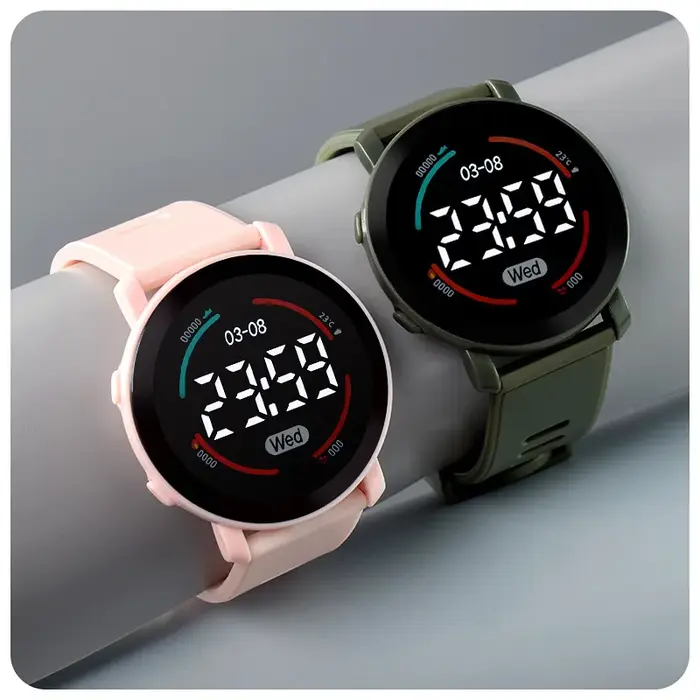 Montres numériques LED pour enfants, montre de sport lumineuse pour enfants, bracelet en silicone, montre électronique pour garçons et filles, Reloj Niño