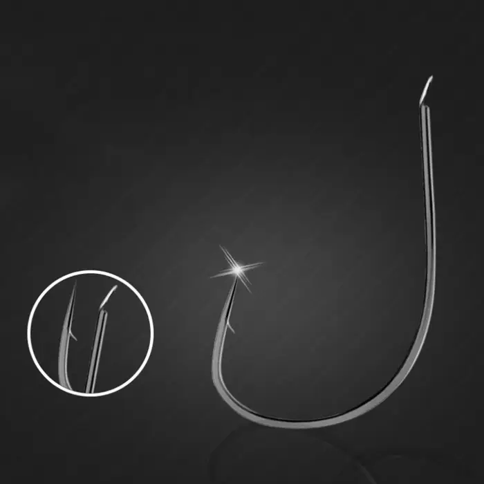 DYGYGYFZ 50 pcs/lot hameçons de pêche en acier à haute teneur en carbone or noir hameçon barbelé
