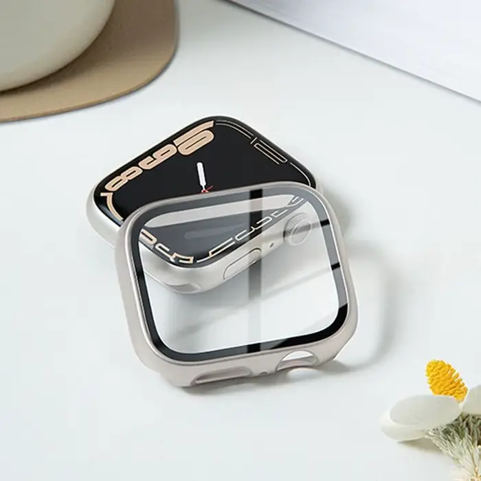 Verre trempé + couvercle pour boîtier de montre Apple Ultra accessoires SE 3 4 5 6 7 8 étui de protection d'écran Iwatch 49mm 45mm 41mm 44mm 40mm