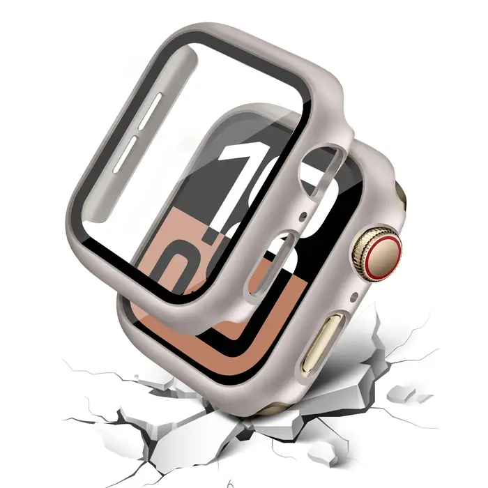 Verre + couvercle pour boîtier de montre Apple 46mm 44mm 40mm 45mm 41mm 42mm 38mm protecteur d'écran iwatch série 10 9 8 7 6 5 3 SE accessoires