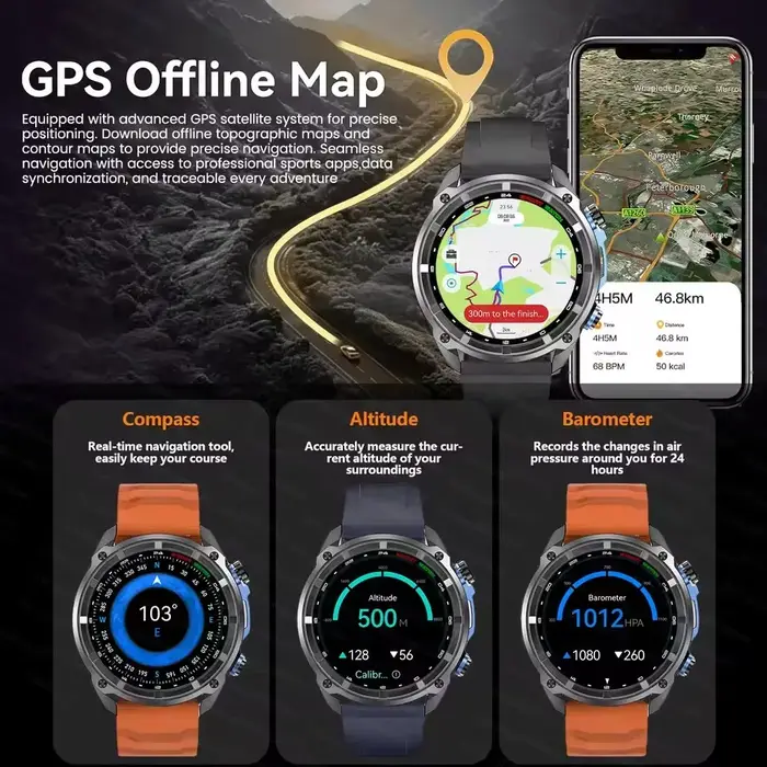 Montres intelligentes de plongée profonde pour homme