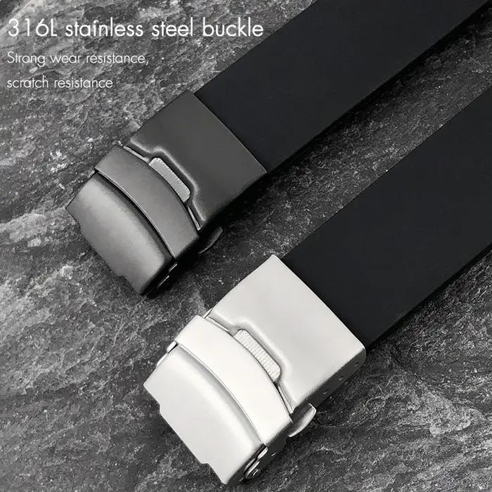 Bracelet de montre en caoutchouc de silicone naturel