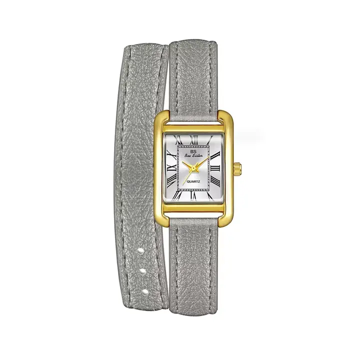 Montres à cadran romain rectangulaire vintage pour femme, montre-bracelet rétro créative pour femme,
