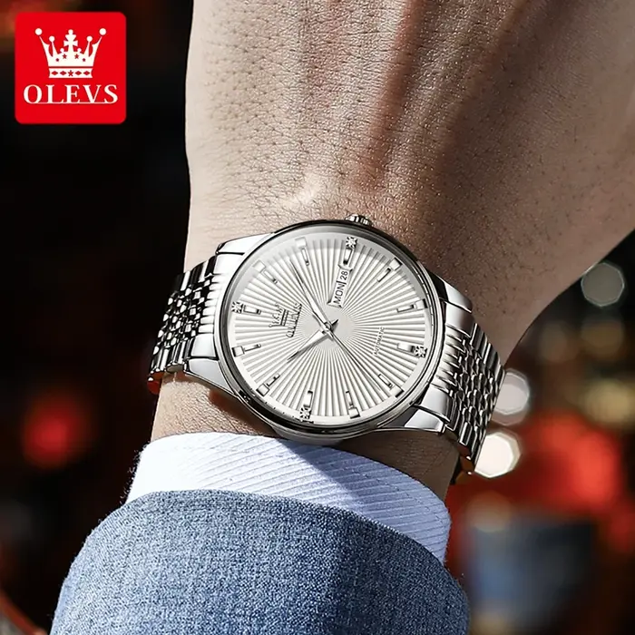 OLEVS 6653 Original hommes mouvement mécanique montre-bracelet de luxe artisan capable montres