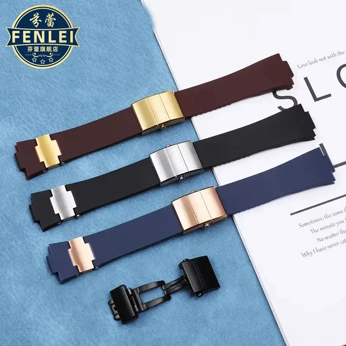 Bracelet de montre incurvé en silicone pour Ulysse Noples