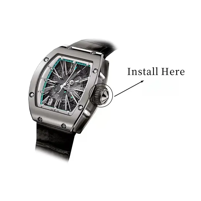 Bague de couronne de montre en caoutchouc FKM pour Richard Mille RM010 RM011 RM023 RM030 RM035 RM055 RM37-01 RM37-02 RM005 RM059 – Lunette de remplacement