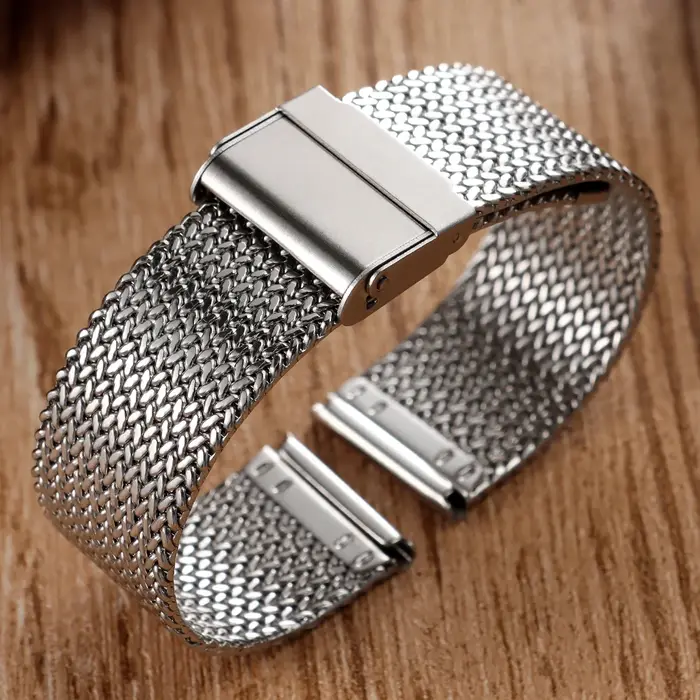 Bracelet de montre en maille milanaise pour Seiko, bracelet de montre en acier inoxydable pour Omega