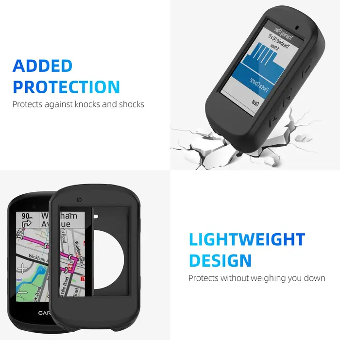 Verre trempé + étui en silicone pour Garmin Edge 530 830 840 540 1040 130 GPS