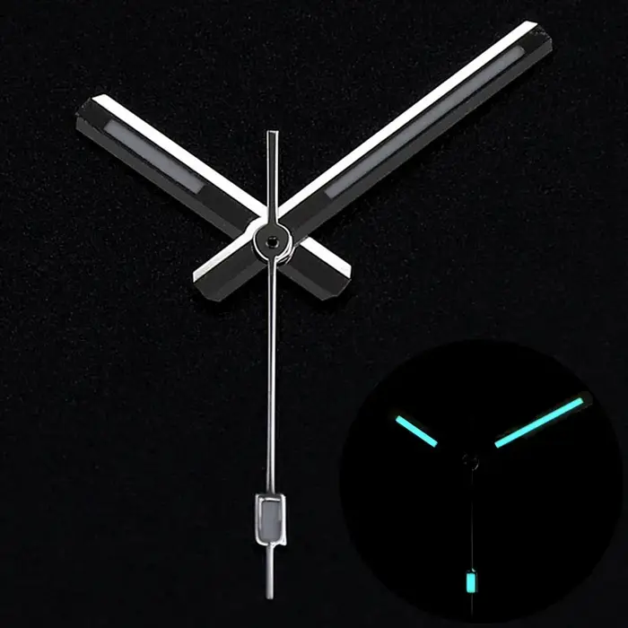 Prospex-Aiguilles de montre polies avec bleu vert du Japon Shoous pour SeATM Nh35 Nh36