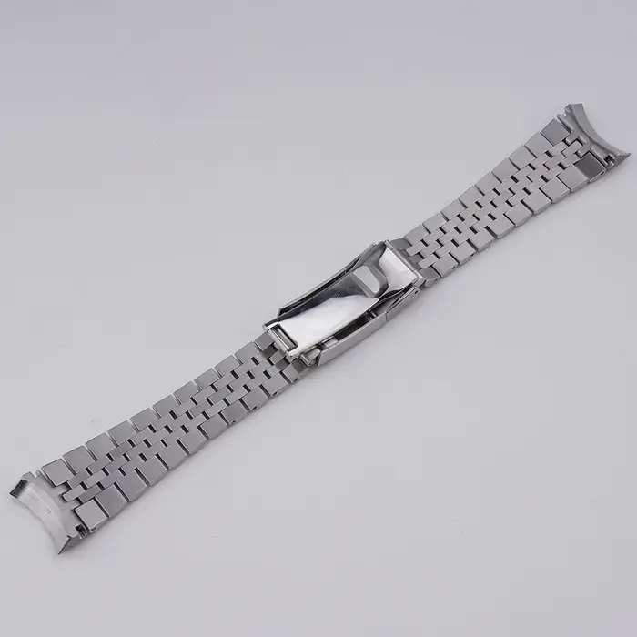 Rolamy 22mm jubilé Bracelet de montre pour Casio MDV-106 MDV-106A MDV-106B MDV106G MDV107 316L argent or solide lien fin