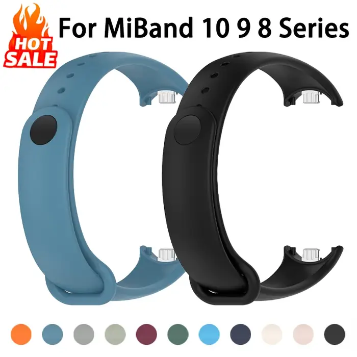 Bracelet en silicone pour Xiaomi Mi Band 11 10 9 8 NFC, bracelet de sport, bracelet intelligent Xiaomi, accessoires pour Mi Band 11 10 9 8