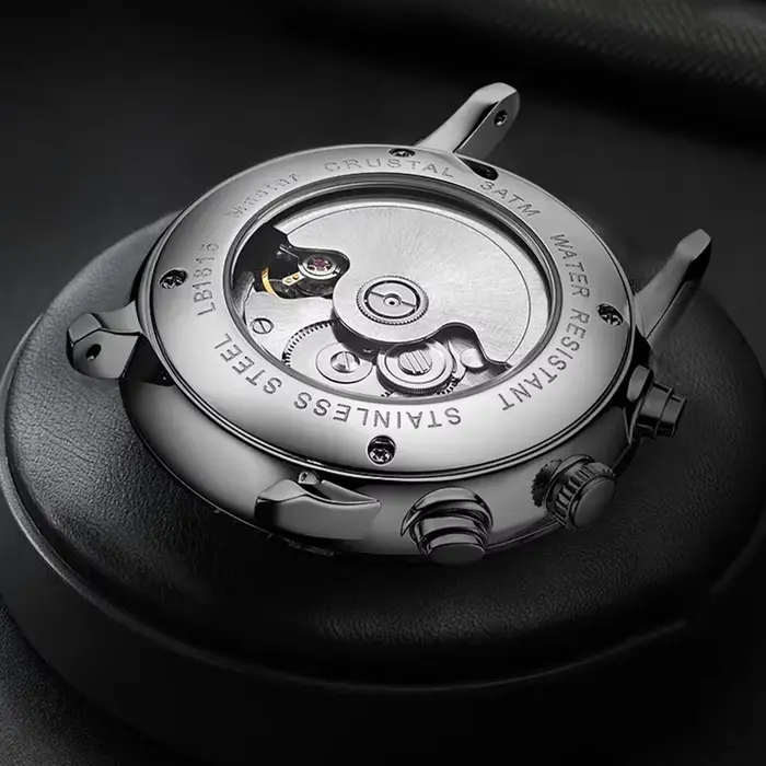 Montres mécaniques pour hommes, montre-bracelet automatique d'affaires, en acier inoxydable, lumineu
