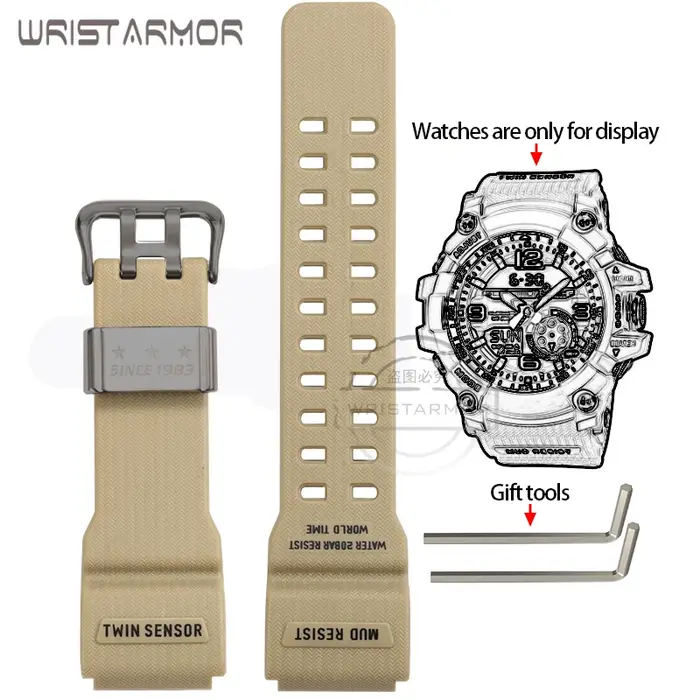 Bracelet en résine pour montre Casio G-SHOCK GG-1000 GWG-100 GSG-100 Mudmaster