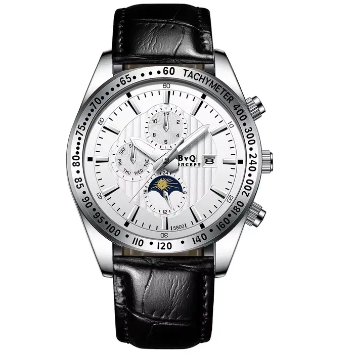 Montres-bracelets en quartz authentiques BINBOND pour hommes, durables, luxueuses, lumineuses, étanc