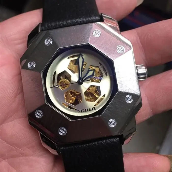 DUGARY montre mécanique automatique conception de football creux étanche pour hommes mode montre-bracelet lumineuse Relogio Masculino horloge