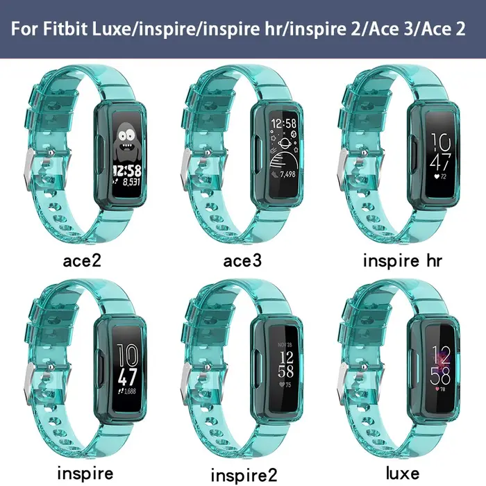 Bracelet de rechange transparent pour Fitbit