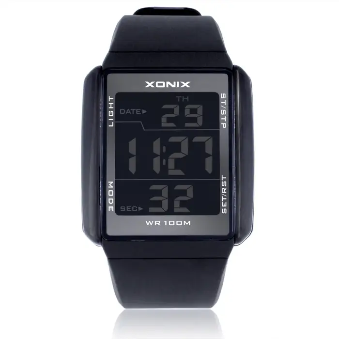XONIX hommes montres de sport étanche 100m en plein air amusant multifonction Montre numérique natation course LED
